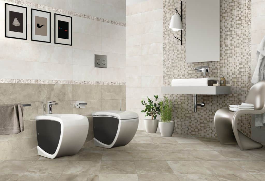 Gạch granite tăng độ bền cho phòng tắm