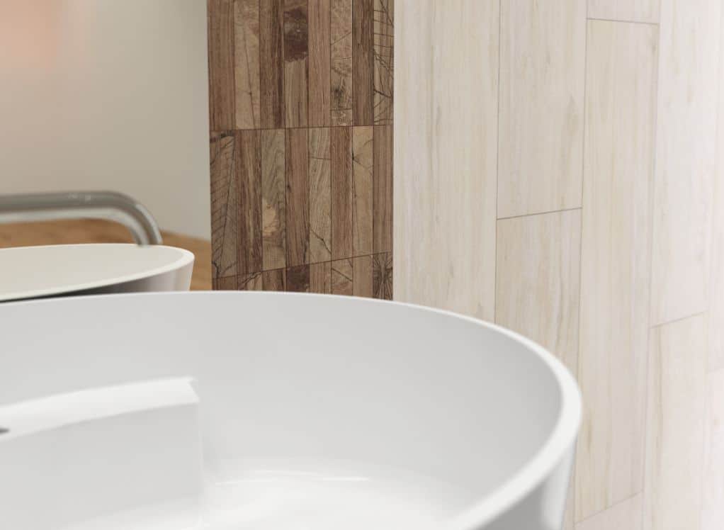 Gạch lát nền vân gỗ cao cấp màu trắng